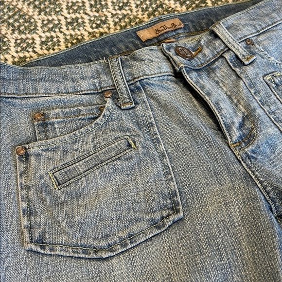 Vintage 90s See Thru Soul Y2K Ultra Low Rise Flare Jeans | Light Wash Denim | 28 - Picture 5 of 11